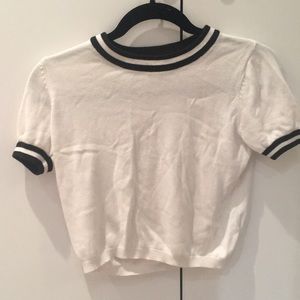 Brandy Melville White knit shirt
